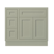 Maplevilles Cabinetry 36" Single Free Standing Vanity Cabinet Only - Less Vanity Top Venetian Sage