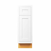 Maplevilles Cabinetry Inset 12" Wide x 35" Tall Single Door Base Cabinet with Single Drawer Snow White