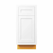 Maplevilles Cabinetry Inset 15" Wide x 35" Tall Single Door Base Cabinet with Single Drawer Snow White