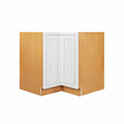 Maplevilles Cabinetry Inset 33" Wide x 35" Tall Single Door Corner Base Cabinet Snow White