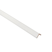 Maplevilles Cabinetry Inset 96" Long x 1" Wide Corner Kitchen Cabinet Molding Snow White