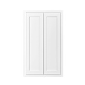 Maplevilles Cabinetry Inset 24" Wide x 39" Tall Double Door Wall Cabinet Snow White