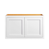 Maplevilles Cabinetry Inset 30" Wide x 18" Tall Double Door Wall Cabinet Snow White