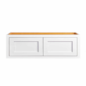 Maplevilles Cabinetry Inset 36" Wide x 12" Tall Double Door Wall Cabinet Snow White