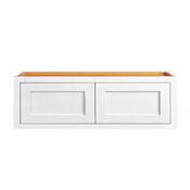 Maplevilles Cabinetry Inset 36" Wide x 12" Tall Double Door Wall Cabinet Snow White