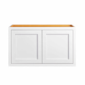 Maplevilles Cabinetry Inset 36" Wide x 15" Tall Double Door Wall Cabinet Snow White