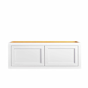 Maplevilles Cabinetry Inset 36" Wide x 15" Tall Double Door Wall Cabinet Snow White