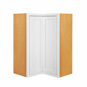 Maplevilles Cabinetry Inset 27" Wide x 30" Tall Single Door Corner Wall Cabinet Snow White