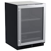 Marvel Classic 24 Inch Wide 18 Bottle Capacity and 162 Can Capacity Energy Star Certified Wine and Beverage Cooler Stainless Steel Framed Glass
