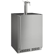 Marvel Outdoor 24 Inch Wide 5.7 Cu. Ft. Built-In / Free Standing Double Tap Wine Kegerator Stainless Steel