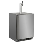 Marvel Outdoor 24 Inch Wide 5.7 Cu. Ft. Built-In Beer / Wine Kegerator with Dynamic Cooling Technology Stainless Steel