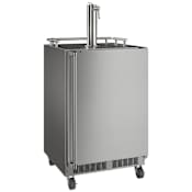 Marvel Outdoor 24 Inch Wide 5.7 Cu. Ft. Built-In / Free Standing Single Tap Wine Kegerator with Casters Stainless Steel
