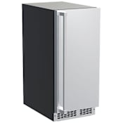 Marvel Professional 15 Inch Wide 28 Lbs. Capacity Built-In and Free Standing Ice Maker with 39 Lbs. Daily Ice Production Stainless Steel