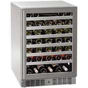 Marvel Essential 24 Inch Wide 55 Bottle Capacity Built-In Wine Cooler Stainless Frame