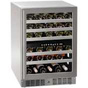 Marvel Essential 24 Inch Wide 46 Bottle Capacity Built-In Wine Cooler for Indoor and Outdoor Use Stainless Frame