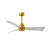 Matthews Fan Company Alessandra 42" 3 Blade Indoor / Outdoor Ceiling Fan Brushed Brass / Barnwood