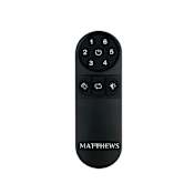 Matthews Fan Company Hand Held Remote for 6 Speed Control and Reverse with 5CCT LED Control and Light Dimming Capacity Black