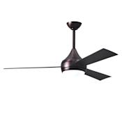 Matthews Fan Company Donaire 52" 3 Blade Indoor / Outdoor LED Ceiling Fan Brushed Bronze