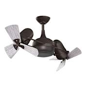 Matthews Fan Company Dagny 16" 6 Blade Indoor / Outdoor Ceiling Fan with Remote Control Textured Bronze / Barnwood