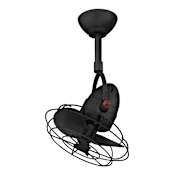Matthews Fan Company Diane 13" 3 Blade Outdoor Ceiling Fan with Remote Control Matte Black