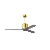 Matthews Fan Company Mollywood 52" 3 Blade Indoor Ceiling Fan with Remote Control Brushed Brass / Barnwood Tone