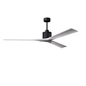 Matthews Fan Company Nan XL 72" 3 Blade Indoor Ceiling Fan with Remote Control Matte Black / Barnwood