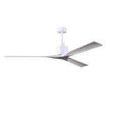 Matthews Fan Company Nan XL 72" 3 Blade Indoor Ceiling Fan with Remote Control Matte White / Barnwood