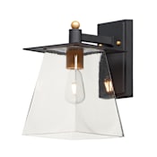 Maxim Chalet Single Light 13" Tall LED Outdoor Wall Sconce Bronze / Gold / Clear Glass