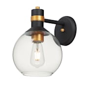 Maxim Cabin Single Light 11" Tall LED Outdoor Wall Sconce Bronze / Gold / Clear Glass