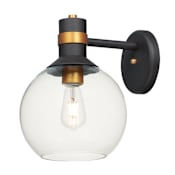 Maxim Cabin Single Light 13" Tall LED Outdoor Wall Sconce Bronze / Gold / Clear Glass