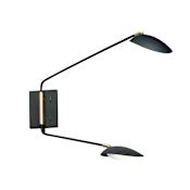 Maxim Scan 2 Light 2" Tall LED Plug-In Wall Sconce Black / Satin Brass