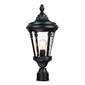 Maxim Sentry Single Light 21" Tall Outdoor Single Head Post Light Black / Water Glass