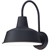 Maxim Pier M Single Light 13" Tall Outdoor Wall Sconce with Metal Warehouse Shade Black