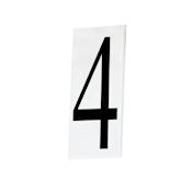Maxim 5" Tall House Number 4 White
