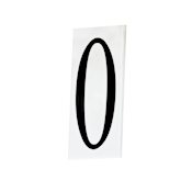 Maxim 5" Tall House Number 0 White