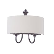 Maxim Bongo Single Light 13-1/2" High Wall Sconce with Fabric Shade Oil Rubbed Bronze