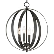 Maxim Provident 4 Light 16" Wide Taper Candle Pendant Black