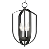 Maxim Provident 3 Light 10" Wide Taper Candle Mini Pendant Black