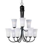 Maxim Logan 9 Light 2 Tier Chandelier Oil Rubbed Bronze
