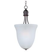 Maxim 3 Light 13" Wide Pendant from the Logan Collection Oil Rubbed Bronze / Frosted Glass