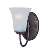 Maxim Logan 5" Wide Bath Light Oil Rubbed Bronze / Frosted Glass