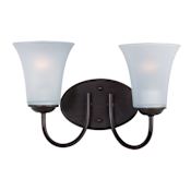 Maxim Logan 14" Wide Bath Light Oil Rubbed Bronze / Frosted Glass