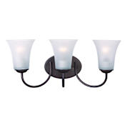 Maxim Logan 3 Light 19" Wide Vanity Light Oil Rubbed Bronze / Frosted Glass