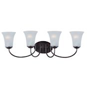Maxim Logan 28" Wide Bath Light Oil Rubbed Bronze / Frosted Glass