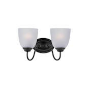 Maxim Stefan 2 Light 13" Wide Bathroom Vanity Light Black
