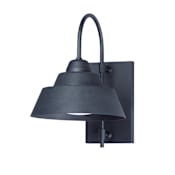 Maxim Shoreline 15" Tall Outdoor Wall Sconce - 15-3/4" Extension Black