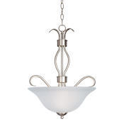 Maxim Basix 3 Light 17" Wide Mini Chandelier Satin Nickel