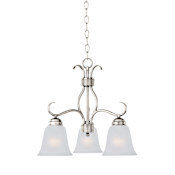 Maxim Basix 3 Light 19" Wide Mini Chandelier Satin Nickel