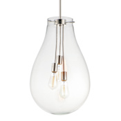 Maxim Gourd 3 Light 16" Wide Pendant Satin Nickel