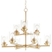 Maxim Corona 9 Light 28" Wide Chandelier Satin Brass